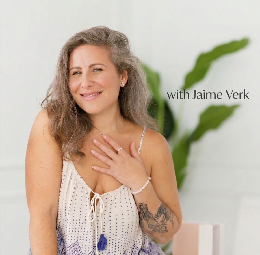 Jaime Verk with hand on heart